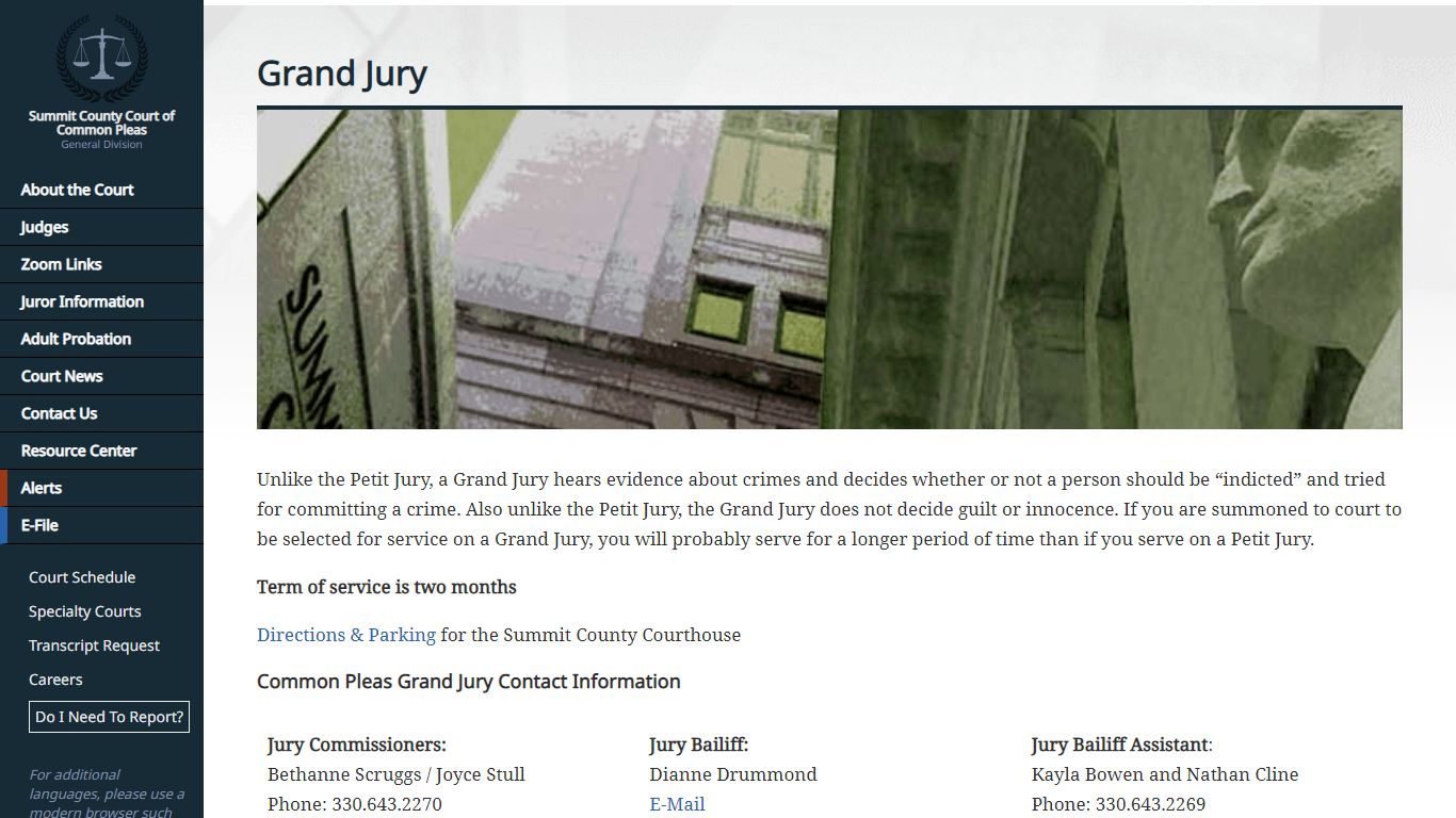 Grand Jury | Summit County Court of Common Pleas