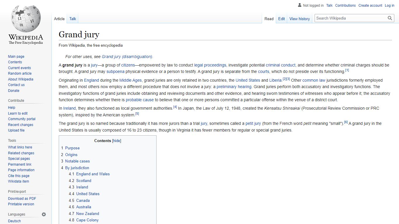 Grand jury - Wikipedia